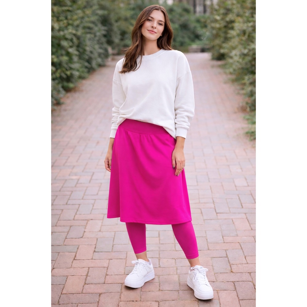 Mod Lifewear Xfit flex Skirt and Leggings Modest Pink Athletic Skort  XL Tall